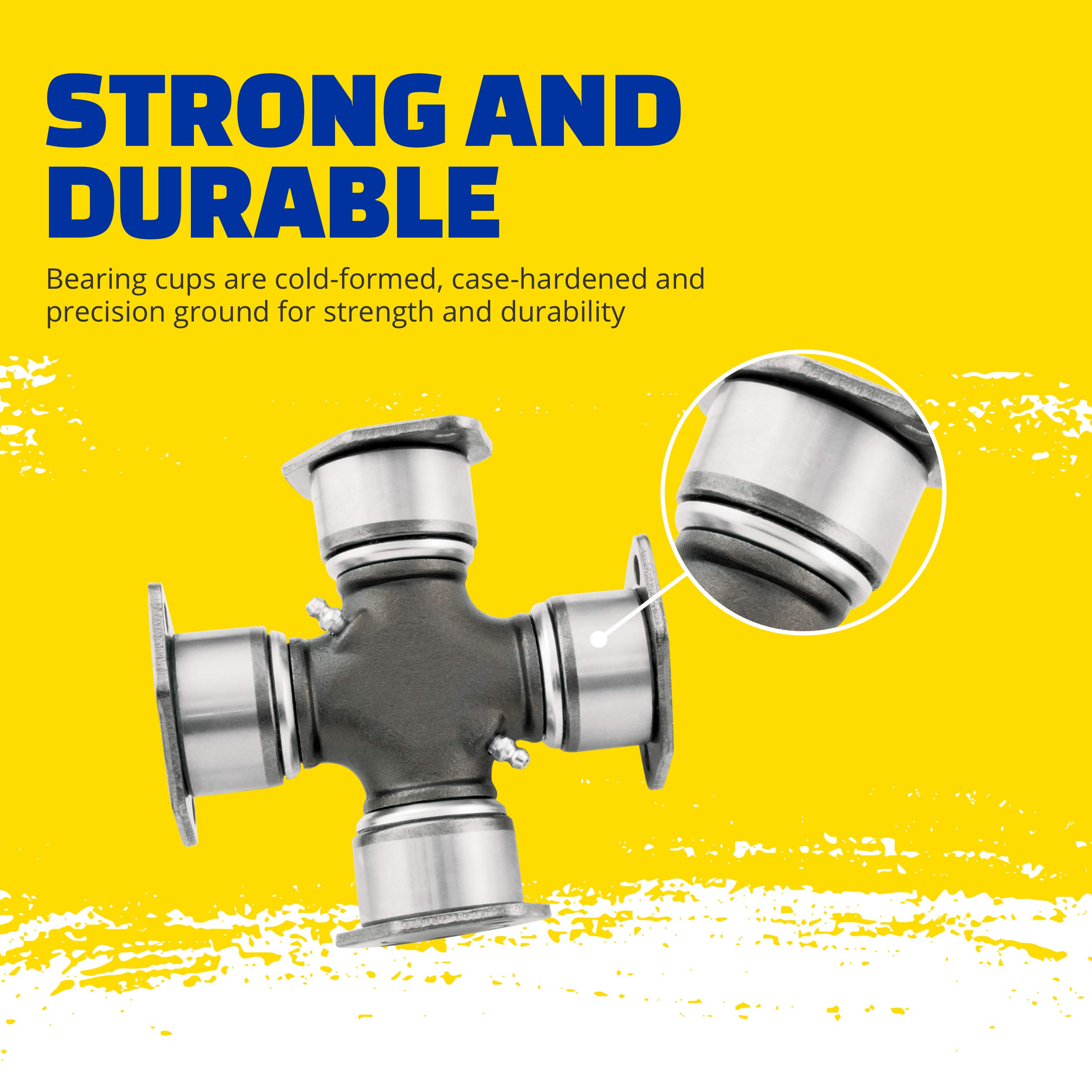 DRiV MOOG Premium Universal Joint - Greaseable U-Joint with Nitrile Rubber Grease Seals - Wear-Resistant Construction - Case-Hardened, Cold-Formed Auto Repair Joint - Image 4