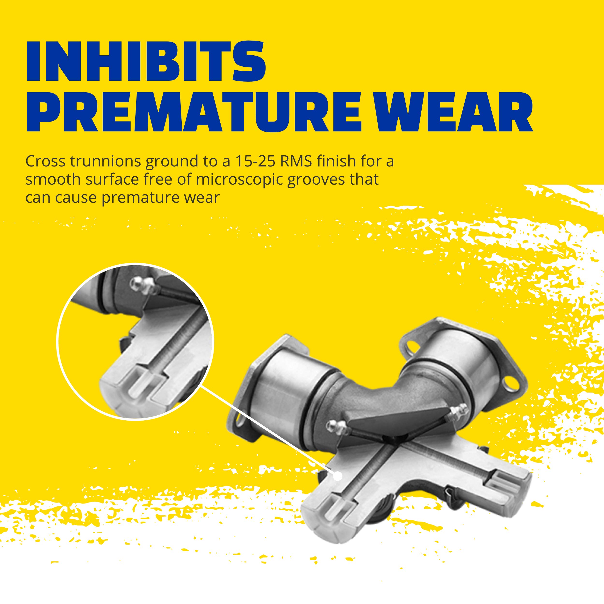 DRiV MOOG Premium Universal Joint - Greaseable U-Joint with Nitrile Rubber Grease Seals - Wear-Resistant Construction - Case-Hardened, Cold-Formed Auto Repair Joint - Image 7