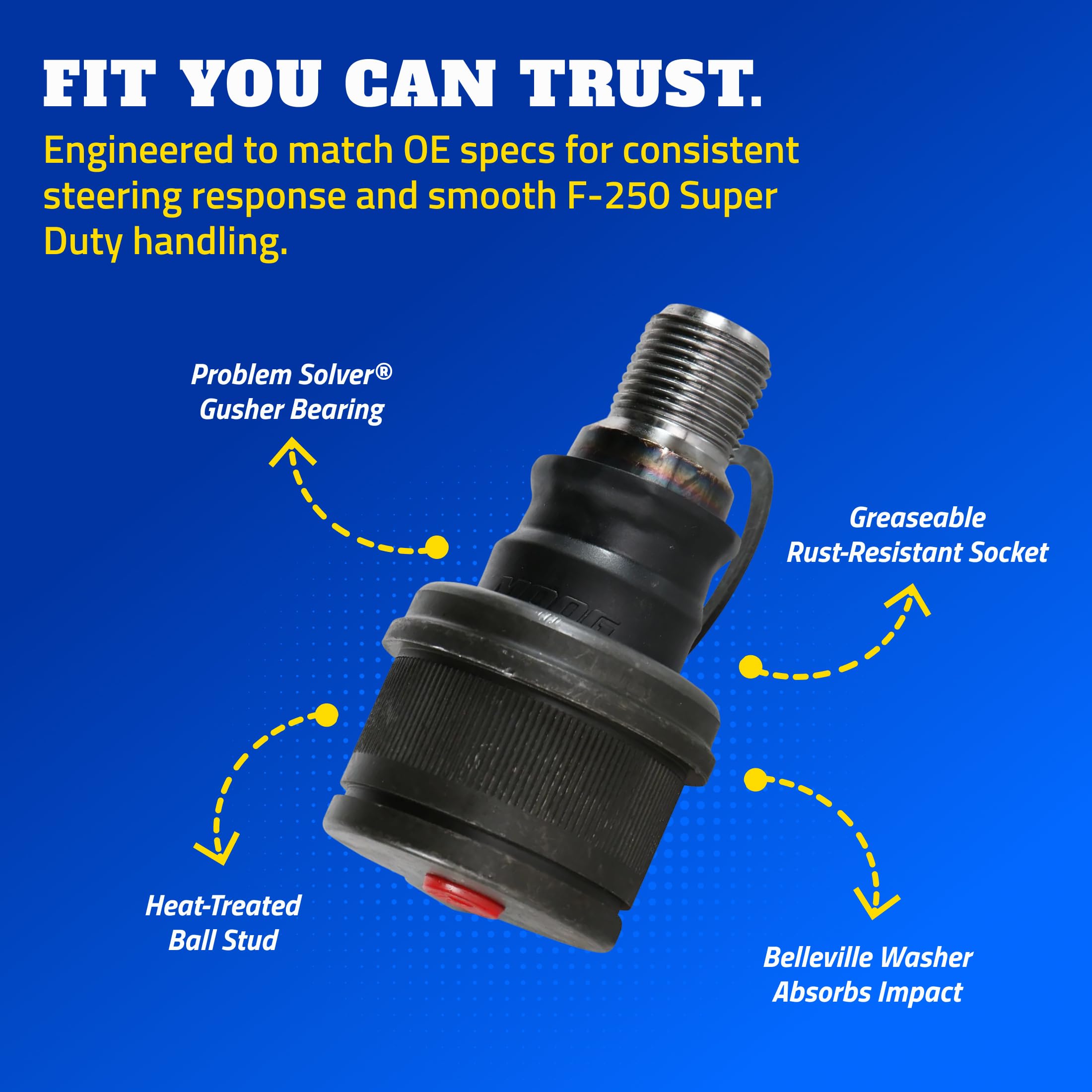MOOG Front Outer Steering Tie Rod End - Front Suspension Joint for Trucks - Heavy Duty Ball Joint - Fit Tested Ball - OE Specification Match - Truck Suspension Component - Image 3