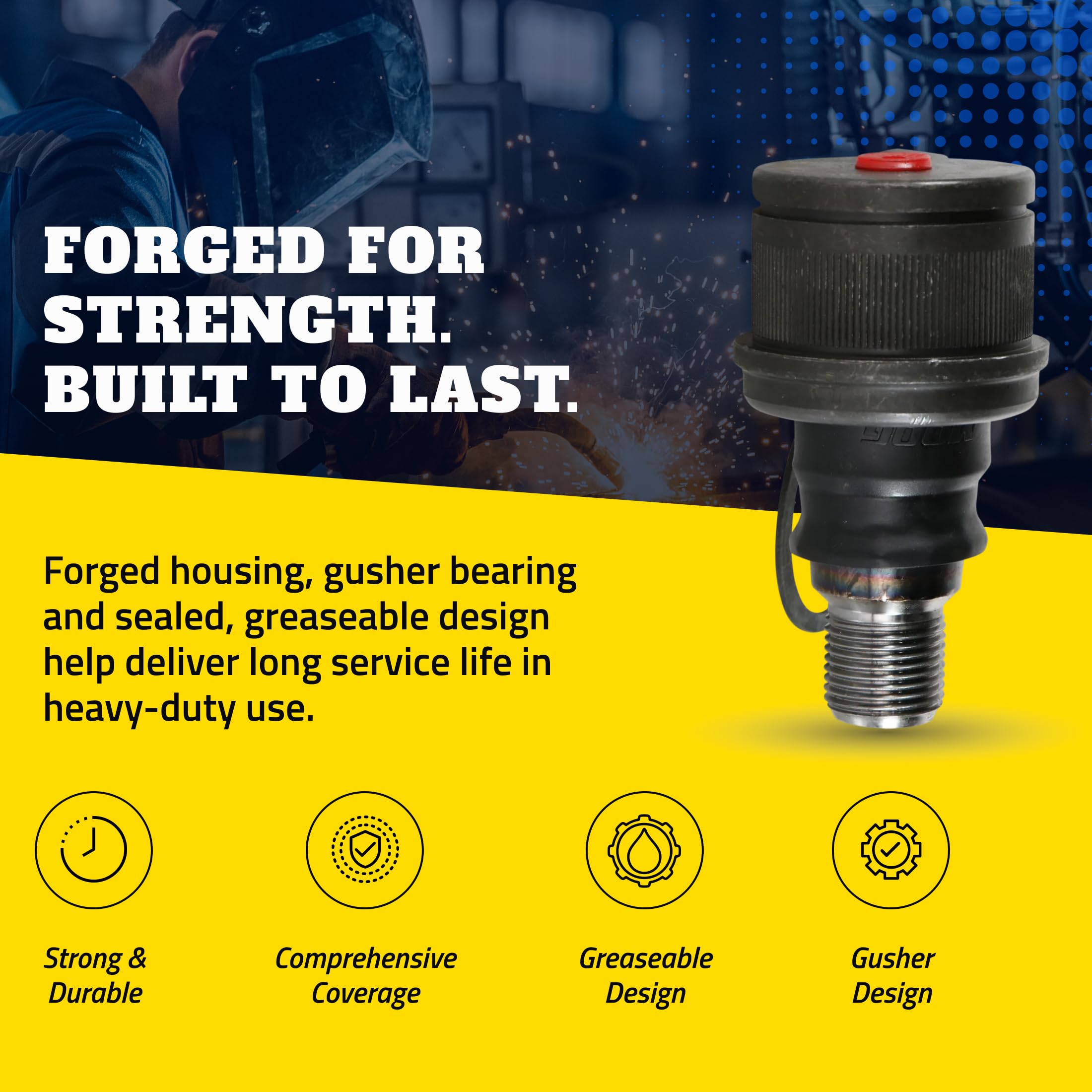 MOOG Front Outer Steering Tie Rod End - Front Suspension Joint for Trucks - Heavy Duty Ball Joint - Fit Tested Ball - OE Specification Match - Truck Suspension Component - Image 4