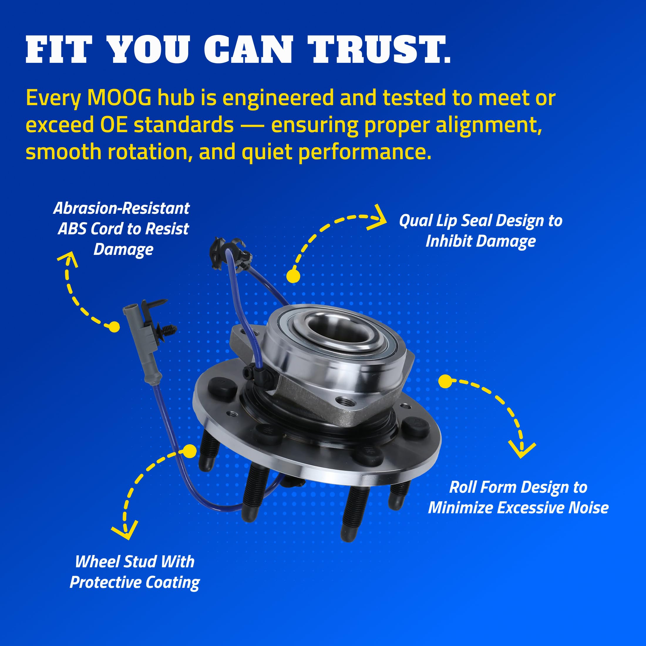 MOOG 512360 Wheel Bearing and Hub Assembly for Chrysler Town & Country - Image 3